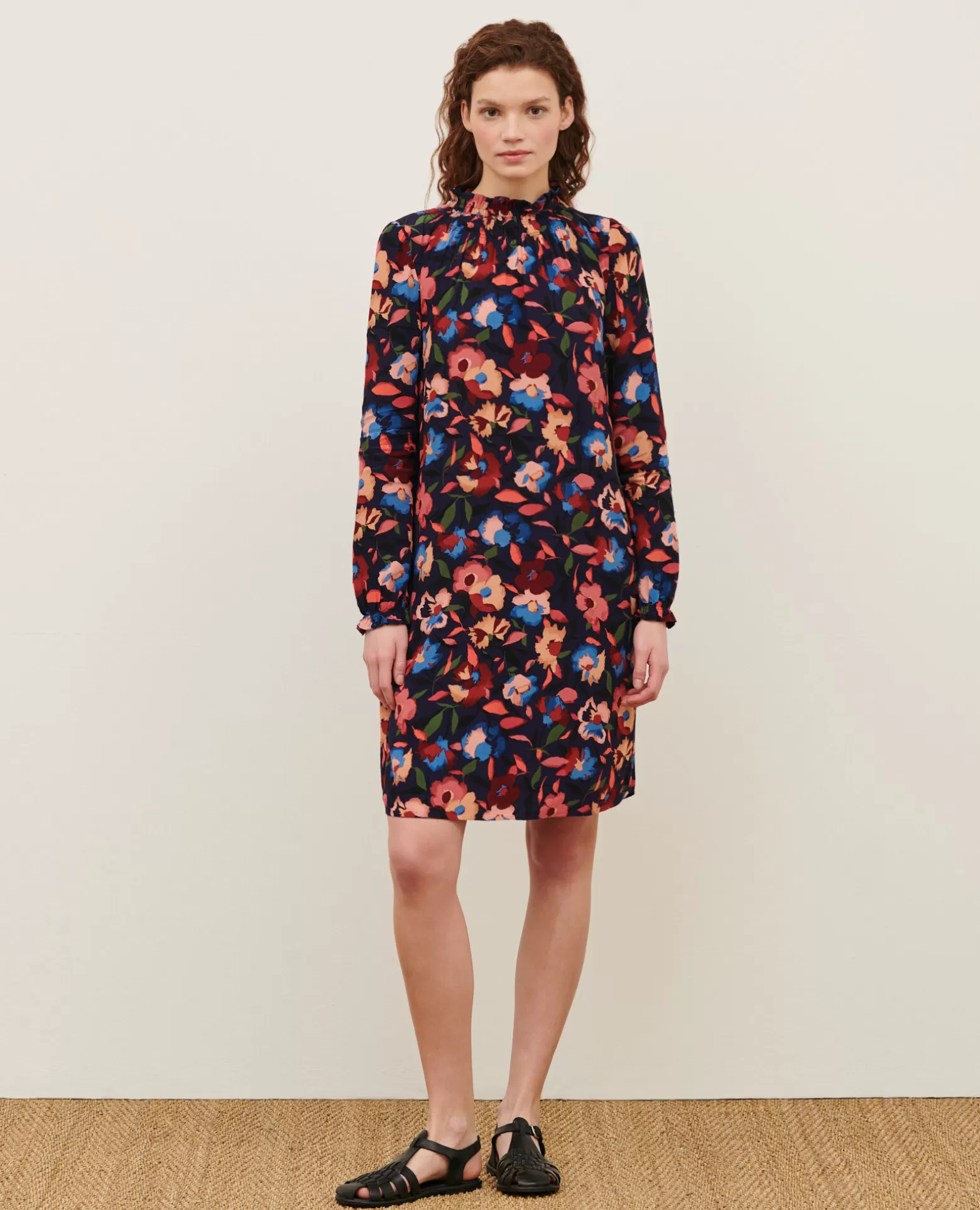 Robes | Comptoir des Cotonniers Aglae - Robe Fluide Imprimee 8858 69 Navy Print