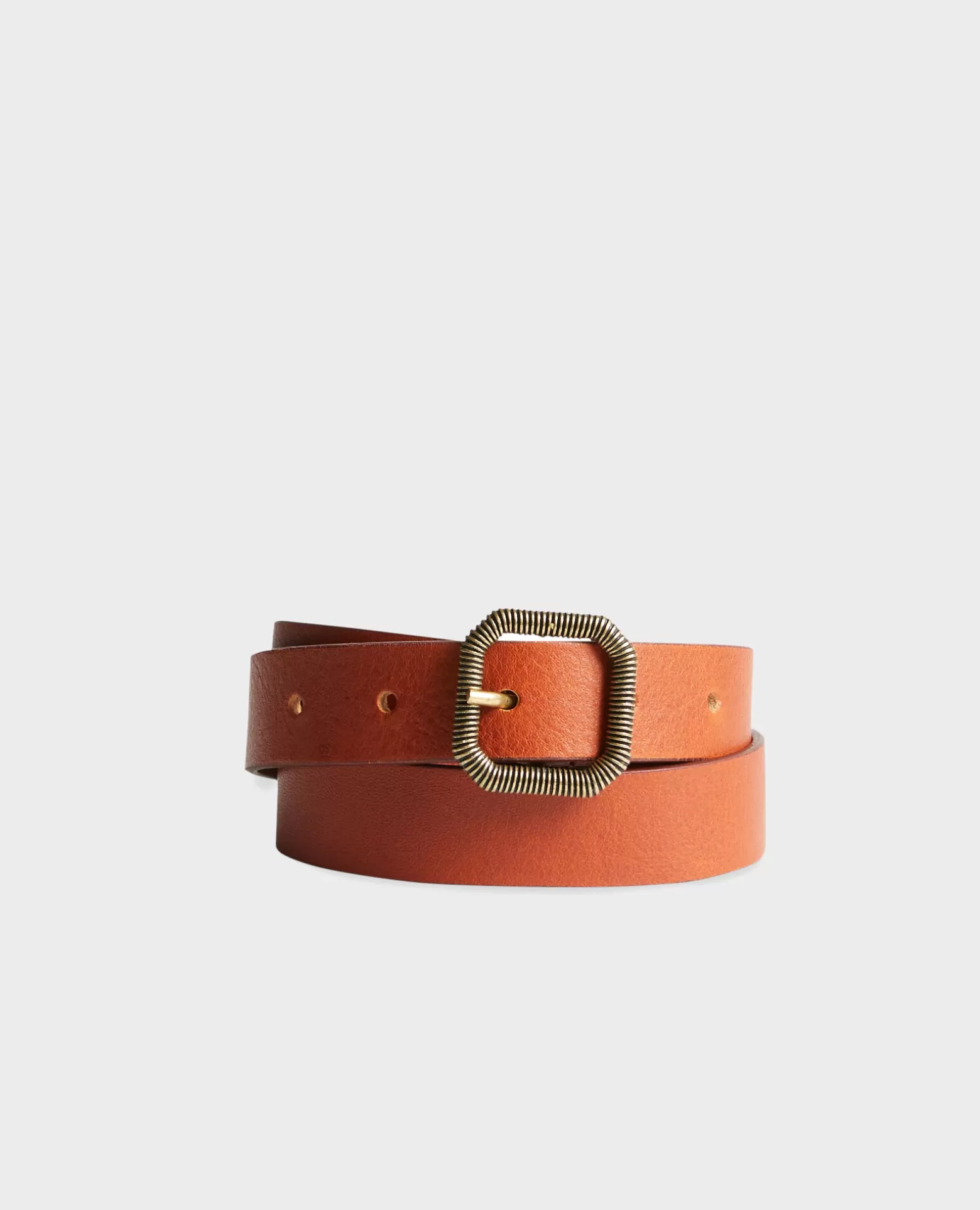 Ceintures | Comptoir des Cotonniers Ceinture Fine En Cuir 7023 29 Dark Orange