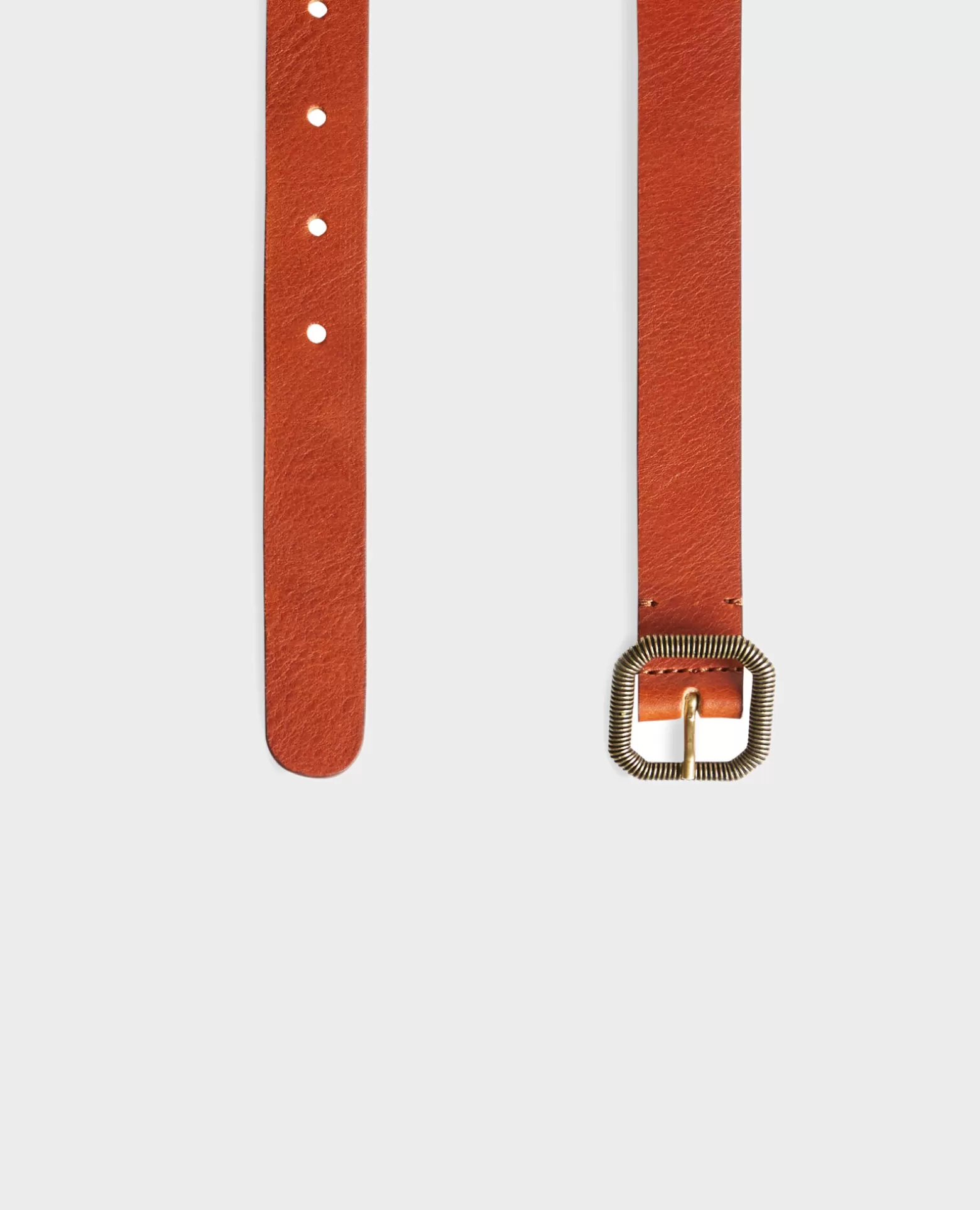 Ceintures | Comptoir des Cotonniers Ceinture Fine En Cuir 7023 29 Dark Orange