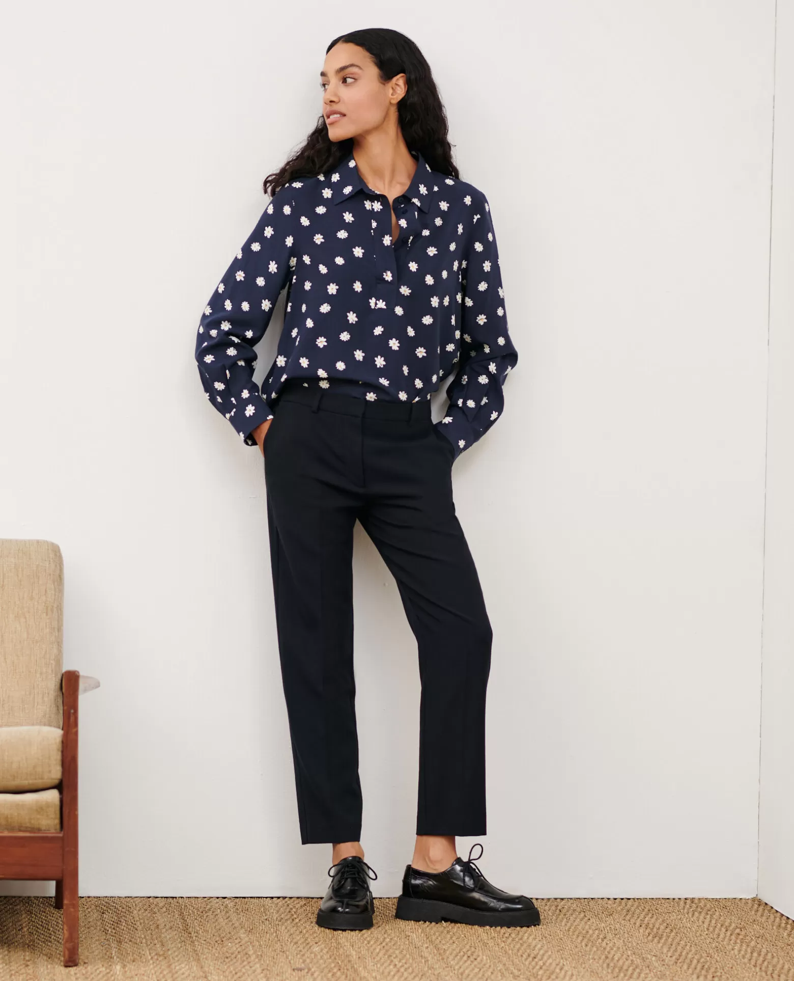 Pantalons | Comptoir des Cotonniers Marguerite - Pantalon Cigarette Black Beauty