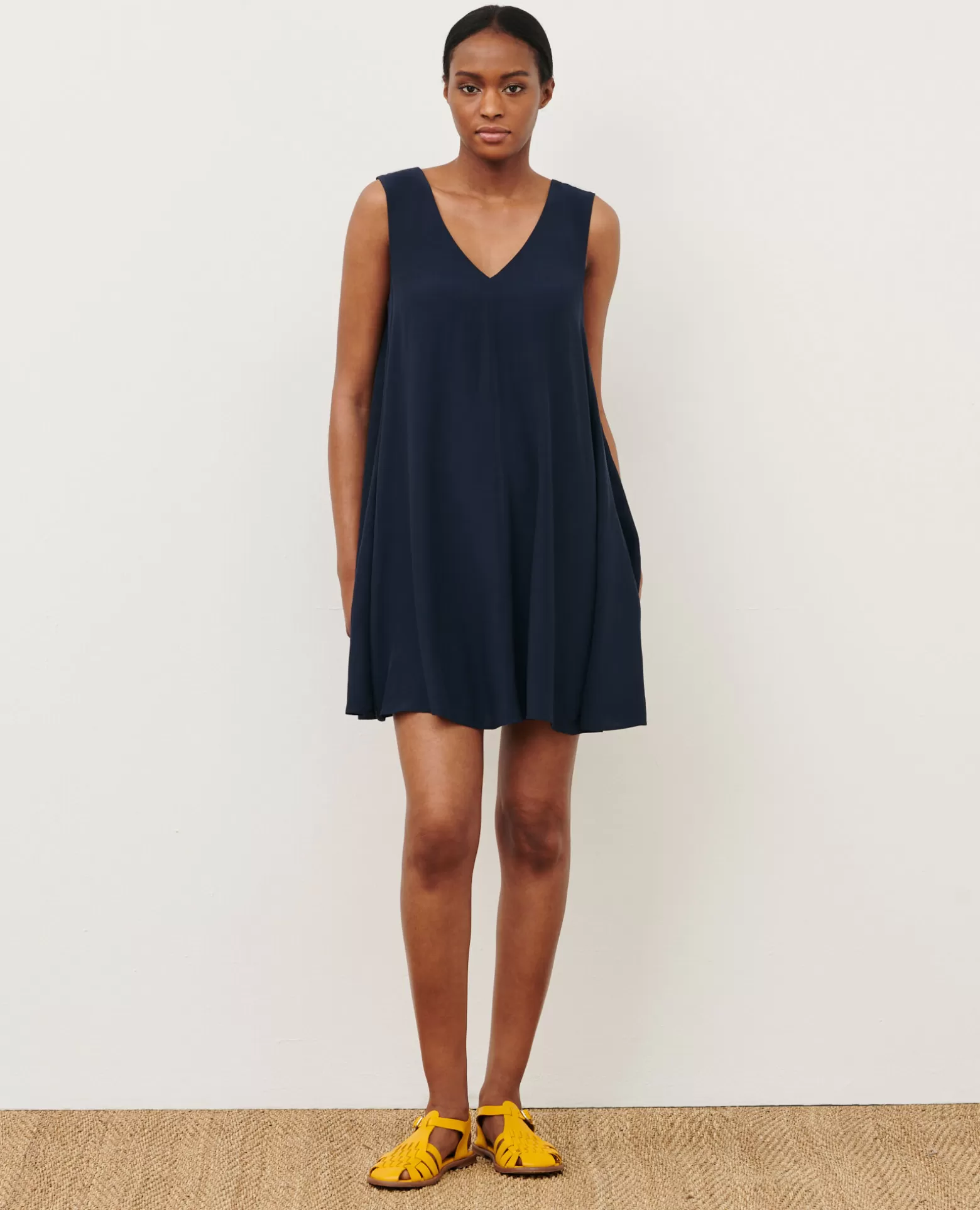 Robes | Comptoir des Cotonniers Robe Courte Fluide 0693 Navy