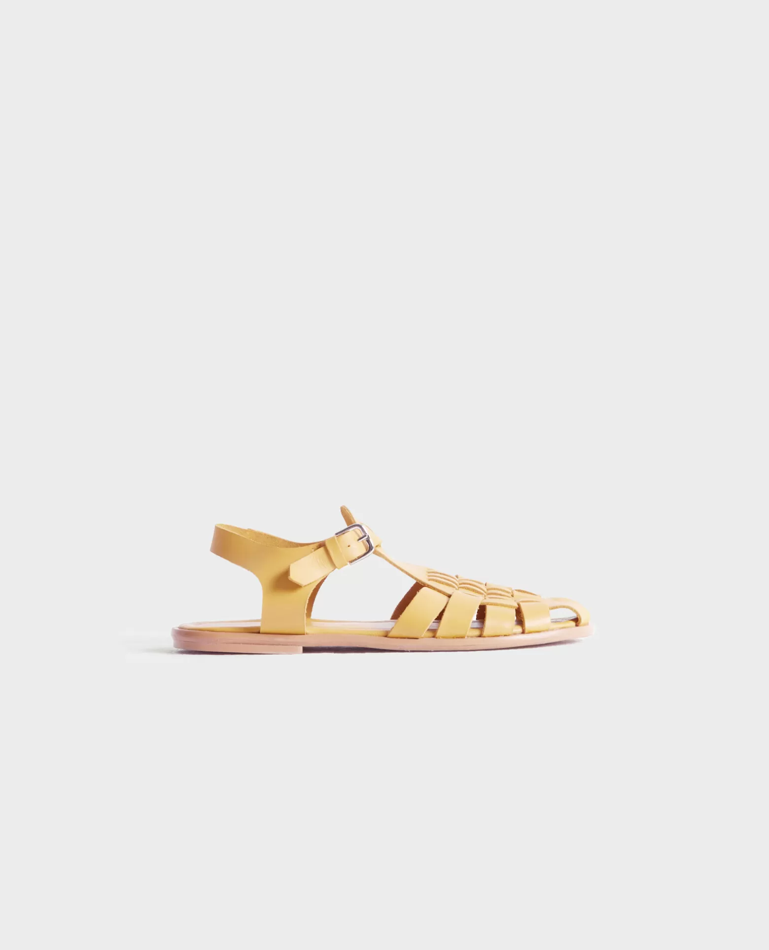 Chaussures | Comptoir des Cotonniers Sandales Tressees En Cuir 0460 Ochre Yellow