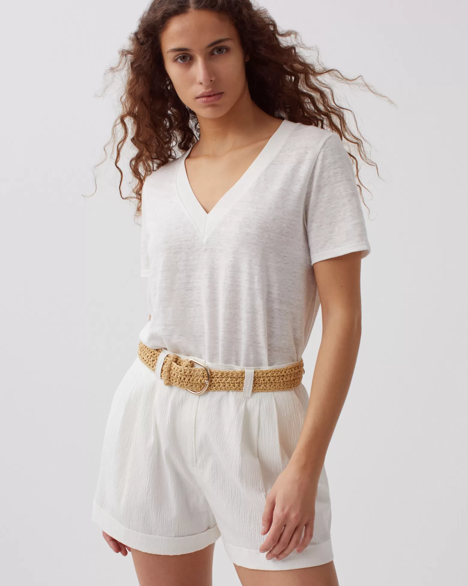 Jupes & Shorts | Comptoir des Cotonniers Short En Coton 8885 00 White