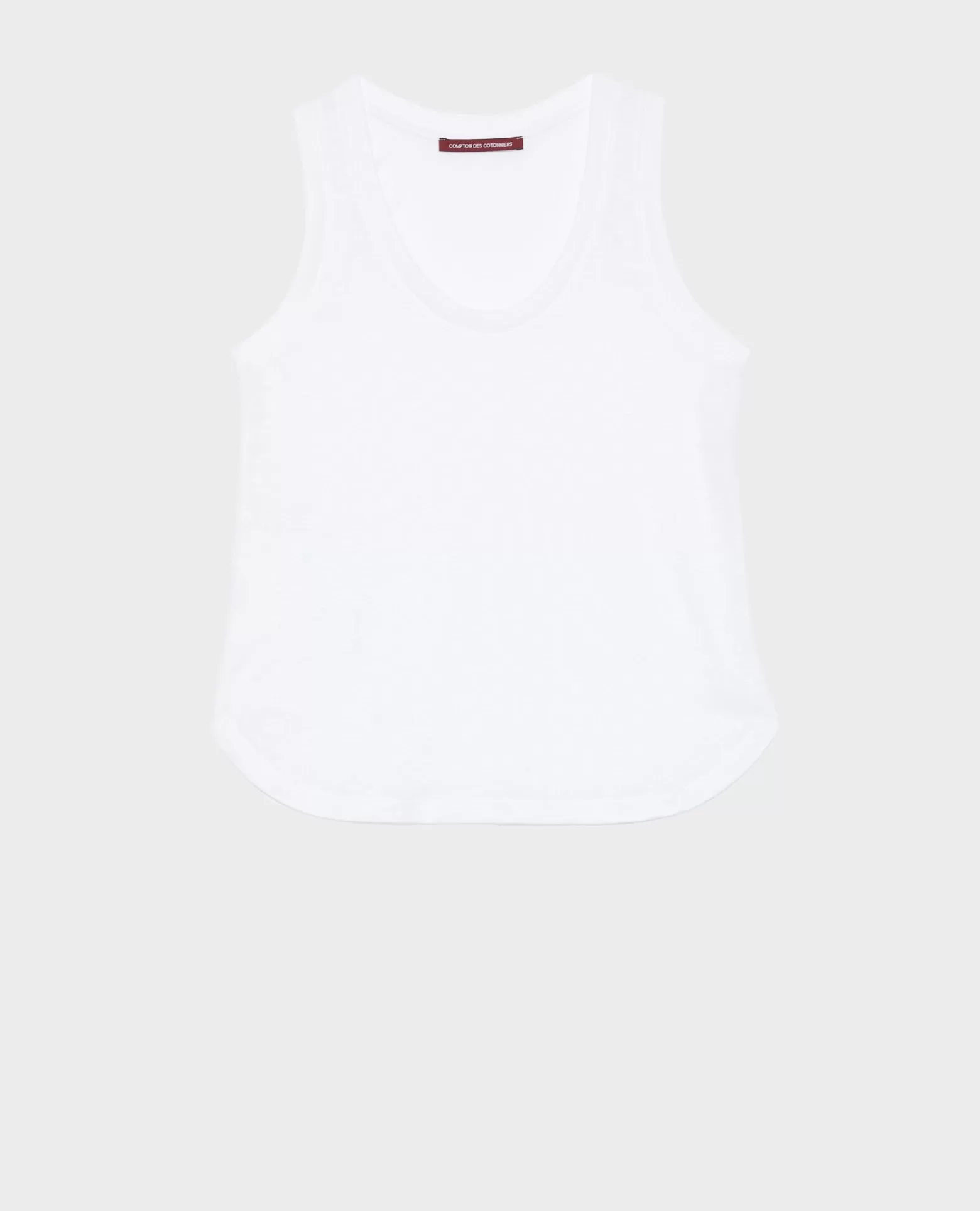 Tops | Comptoir des Cotonniers T-Shirt Sans Manches En Lin 4235 Optical White