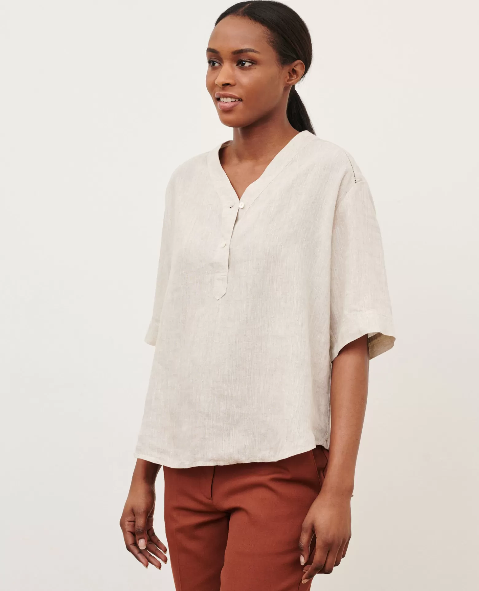 Blouses & Chemises | Comptoir des Cotonniers Tunique Ample En Lin 0305 Natural
